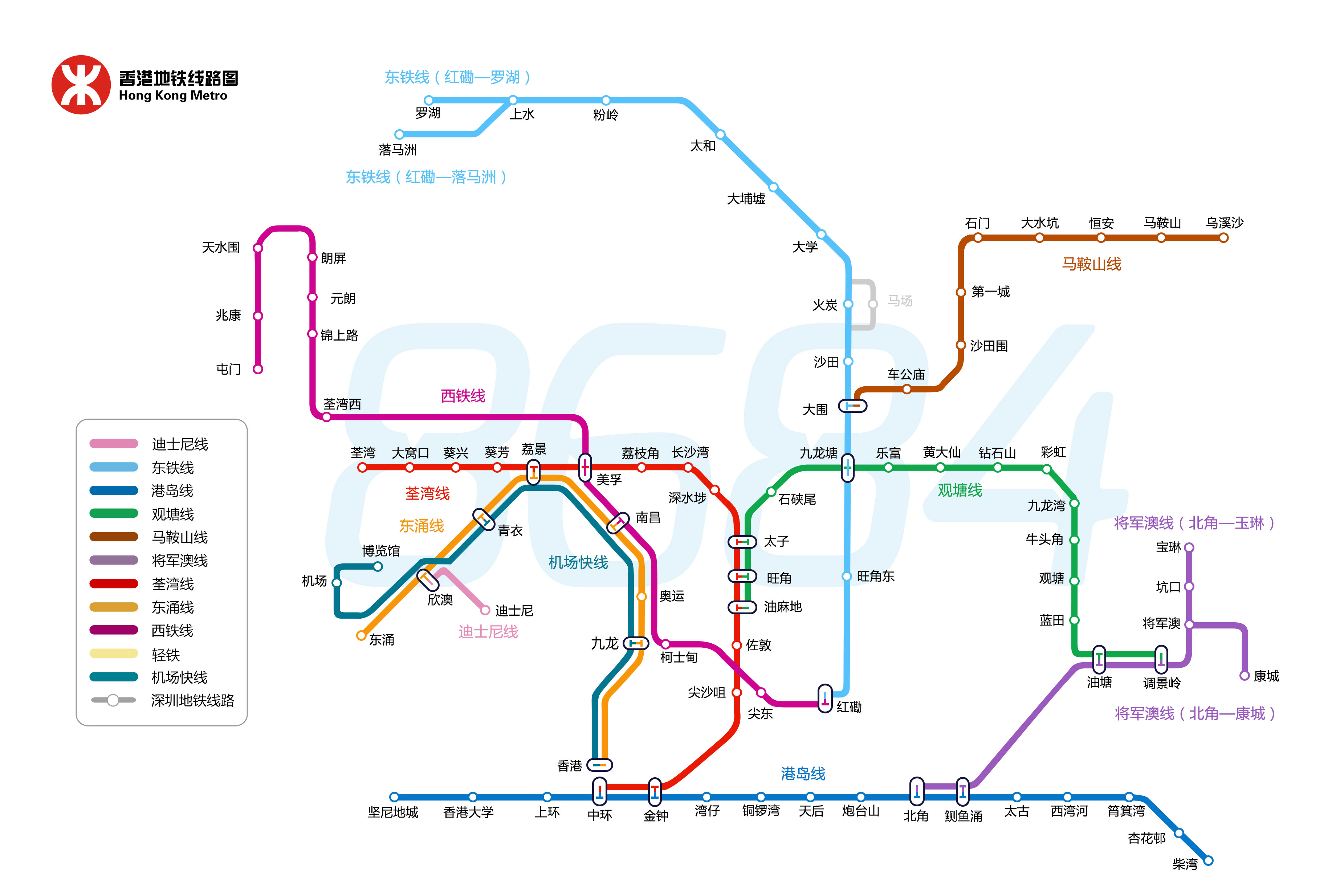 香港最新地鐵線路圖,香港最新地鐵線路圖概覽